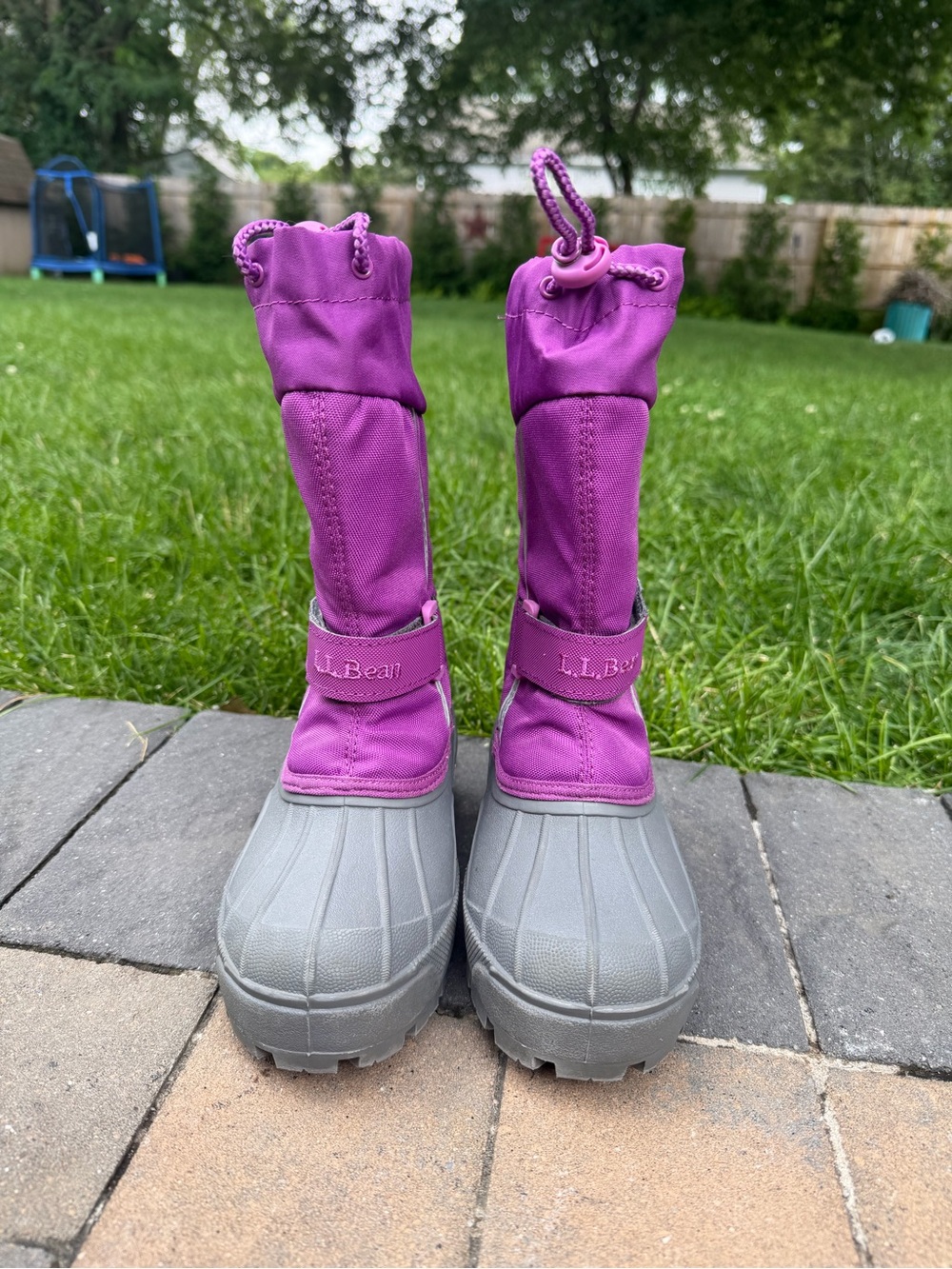 L.L. Bean Kids' Purple and Gray Northwoods Snow Boots